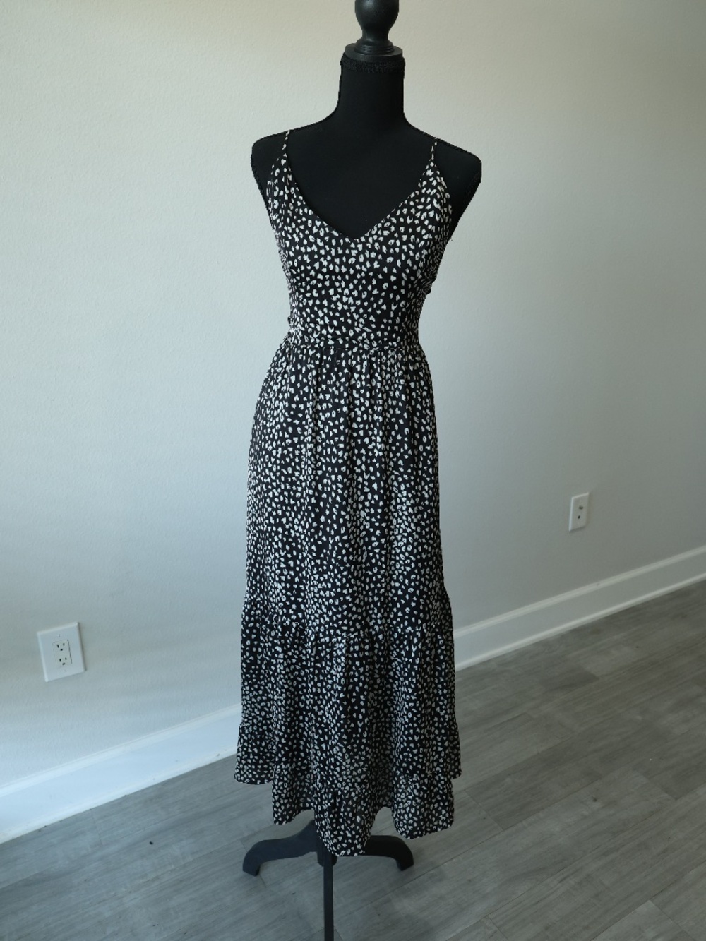 Black and white maxi dress